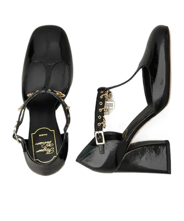 85Mm Leather Heeled Pumps