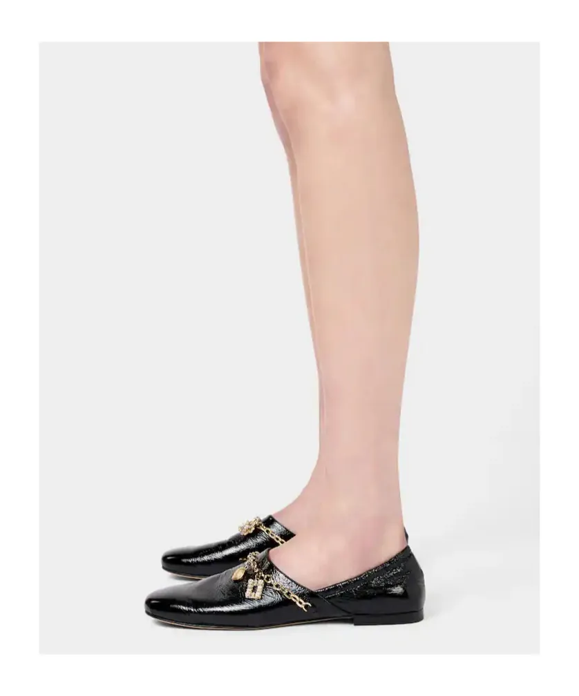 Slippers In Patent Leather