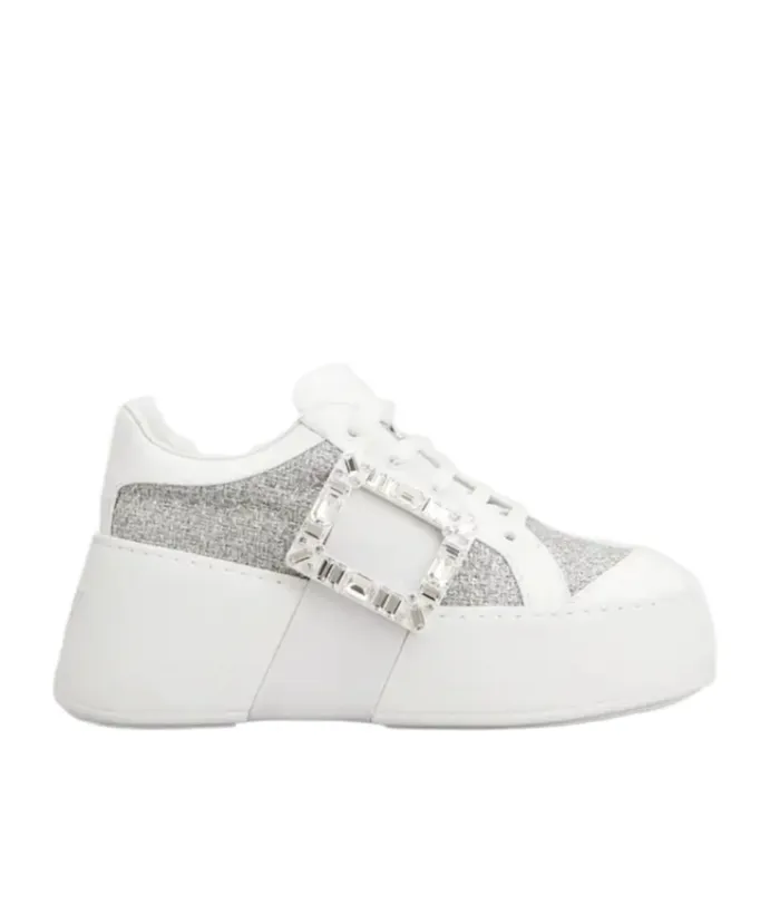 Roger Vivier Embellished Lace-Up Sneakers