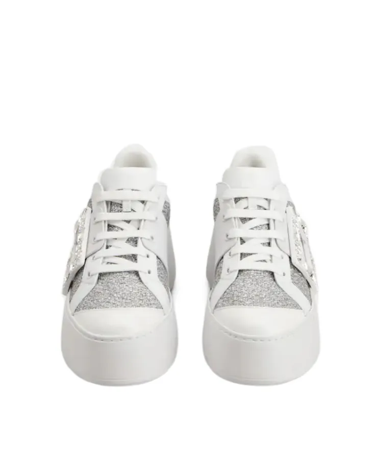Roger Vivier Embellished Lace-Up Sneakers