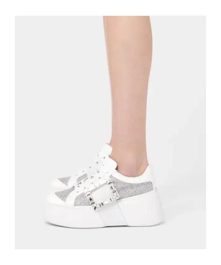 Roger Vivier Embellished Lace-Up Sneakers