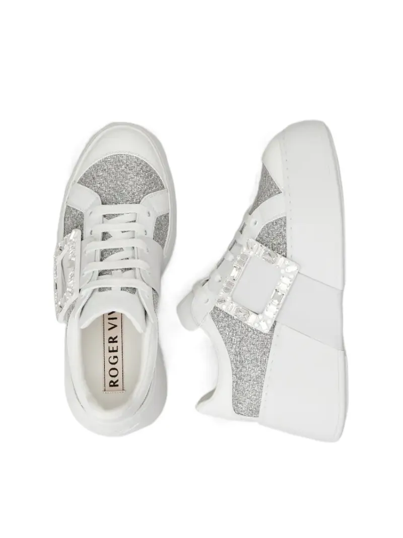 Roger Vivier Embellished Lace-Up Sneakers
