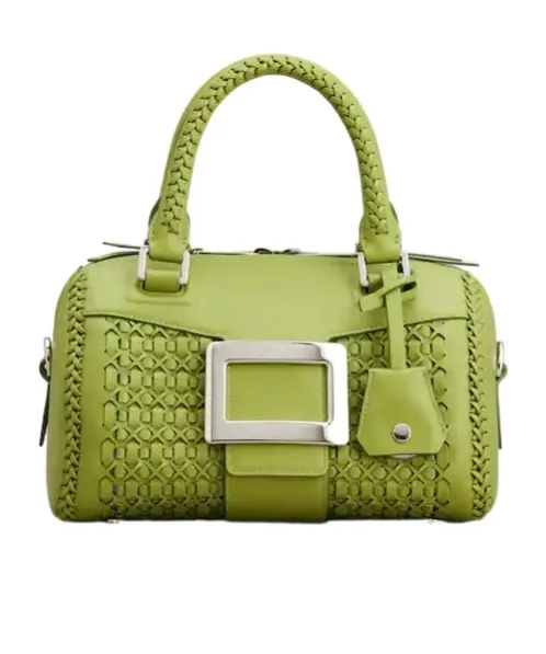 Belle Vivier Bag In Braided Leather