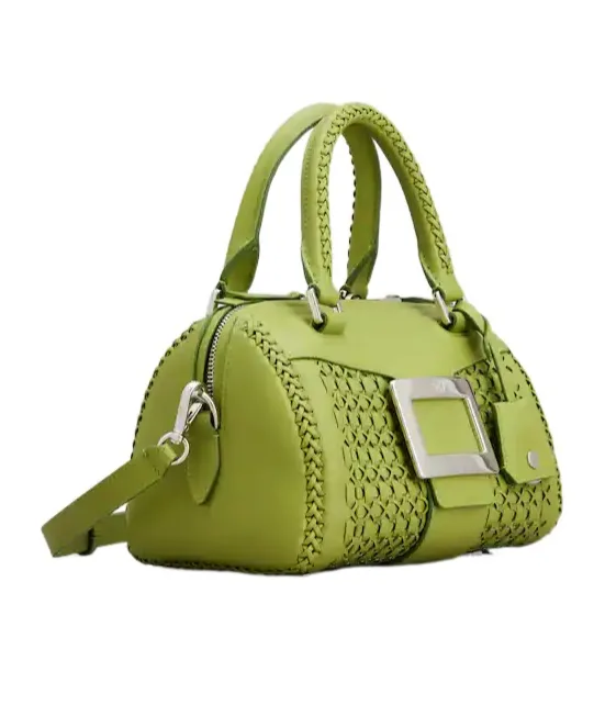 Belle Vivier Bag In Braided Leather