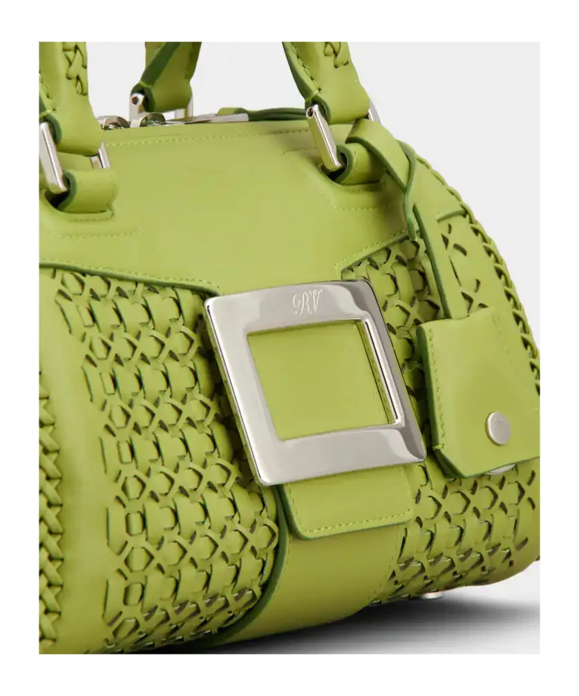 Belle Vivier Bag In Braided Leather