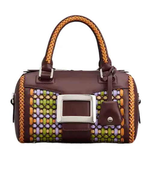 Belle Vivier Bag In Braided Leather