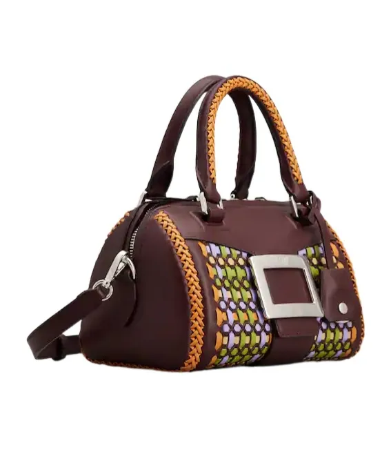 Belle Vivier Bag In Braided Leather