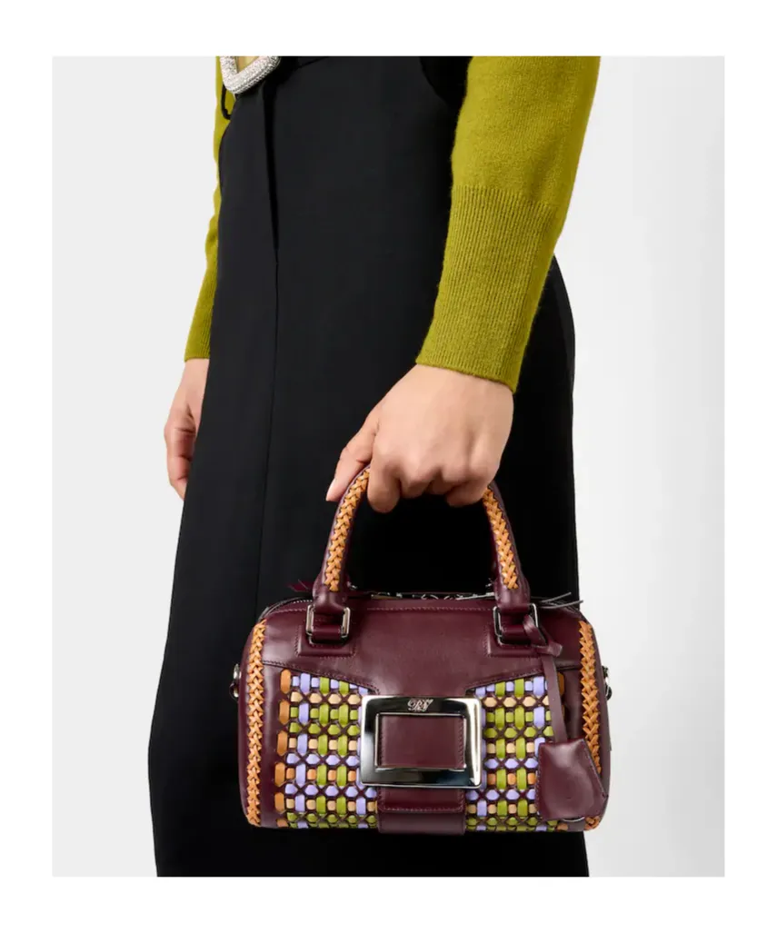 Belle Vivier Bag In Braided Leather