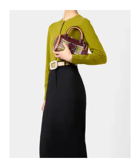 Belle Vivier Bag In Braided Leather