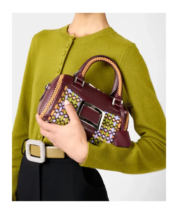 Belle Vivier Bag In Braided Leather