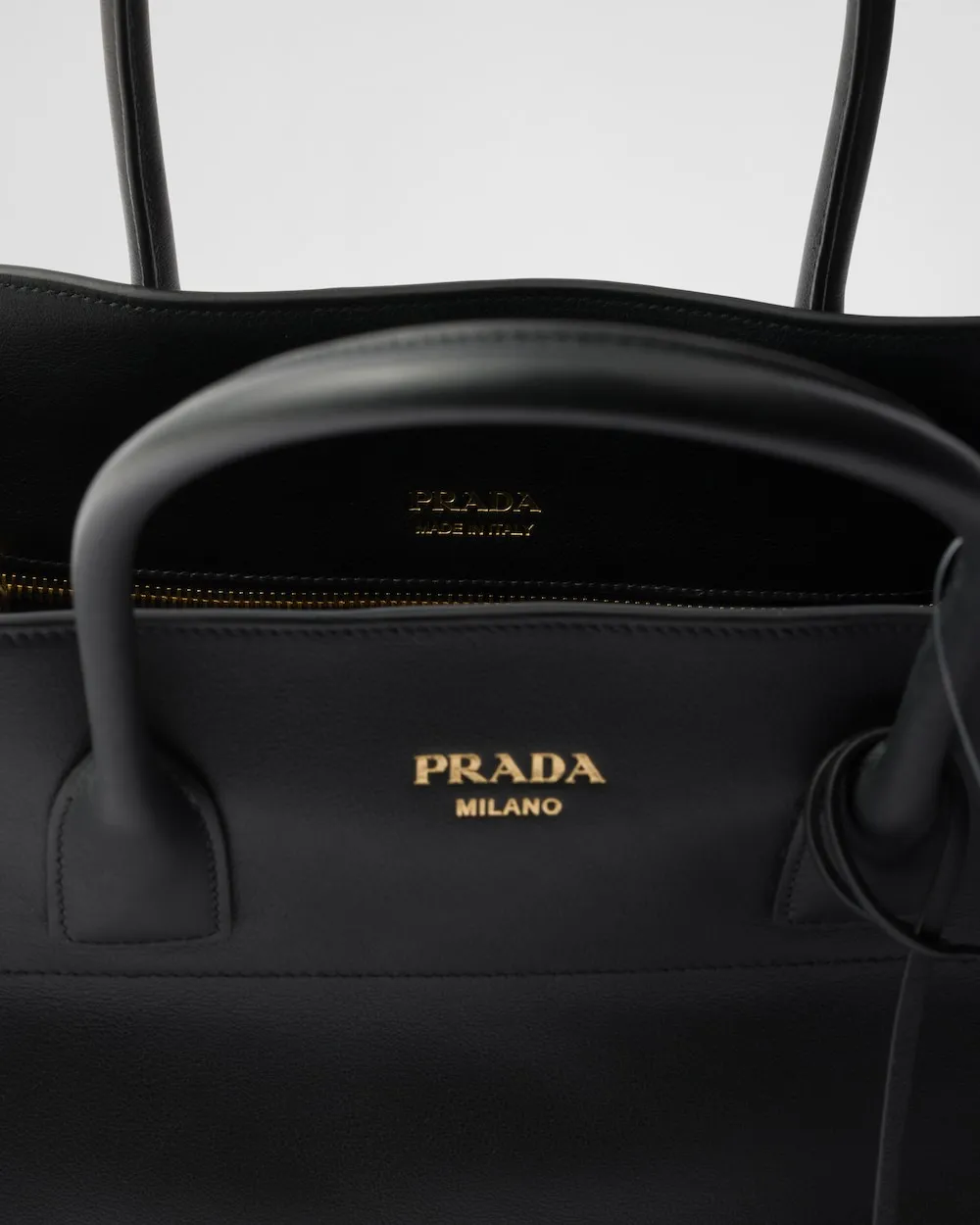 Prada Logo Detailed Open Top Large Tote Bag