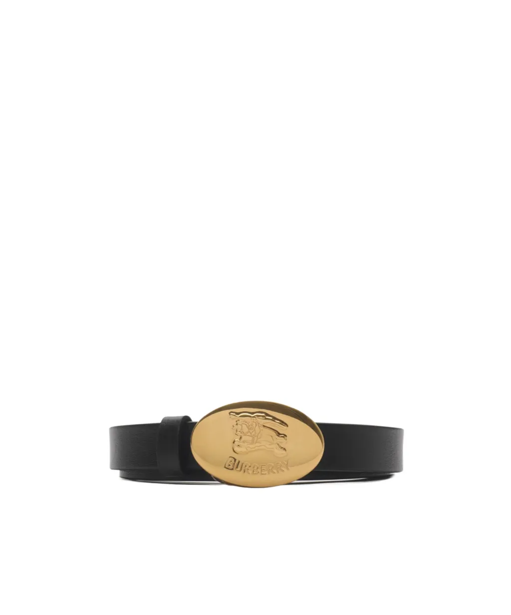 Thin Reversible Leather Oval Knight Stamp Belt​
