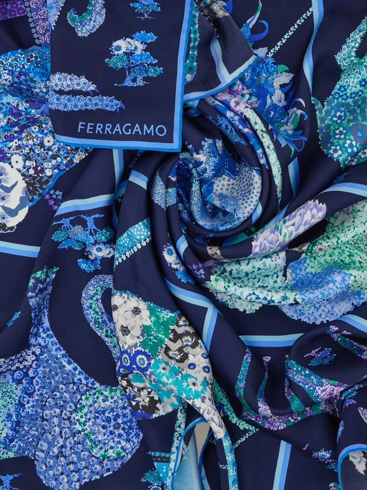 Ferragamo Patchwork Print Scarf