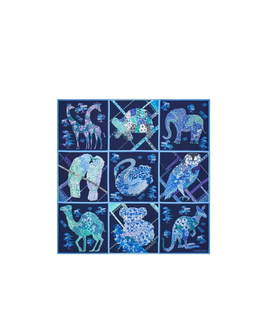 Ferragamo Patchwork Print Scarf