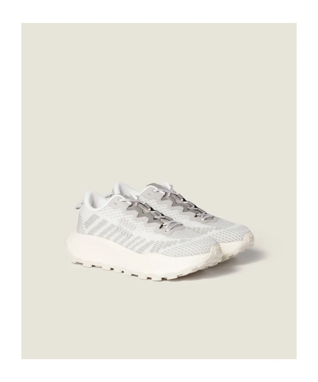 Miu Miu Logo-Printed Lace-Up Sneakers