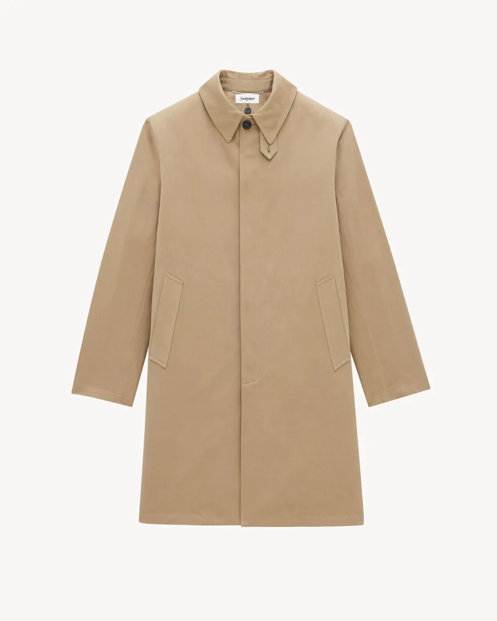Saint Laurent Gabardine Knee-Length Coat