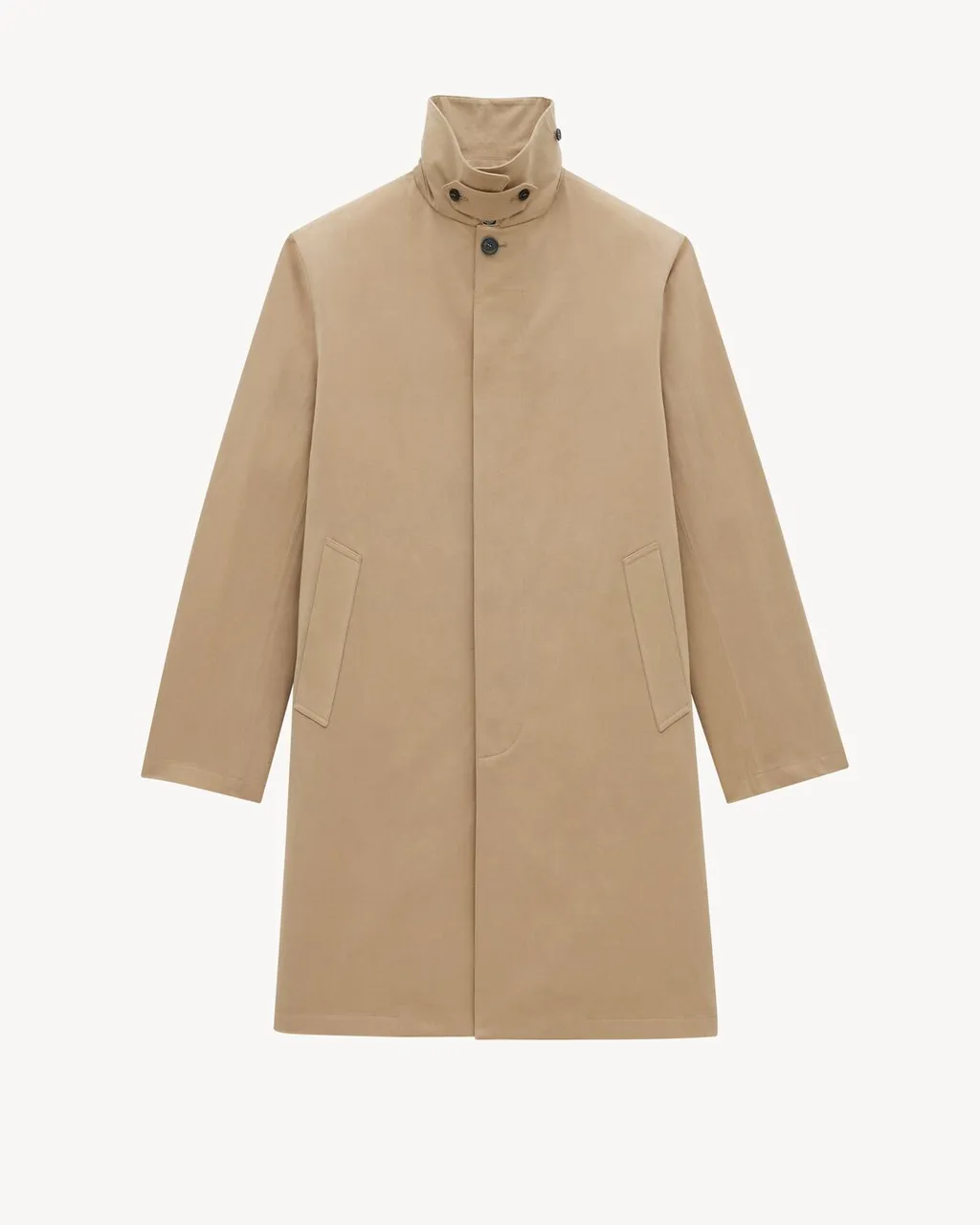 Saint Laurent Gabardine Knee-Length Coat