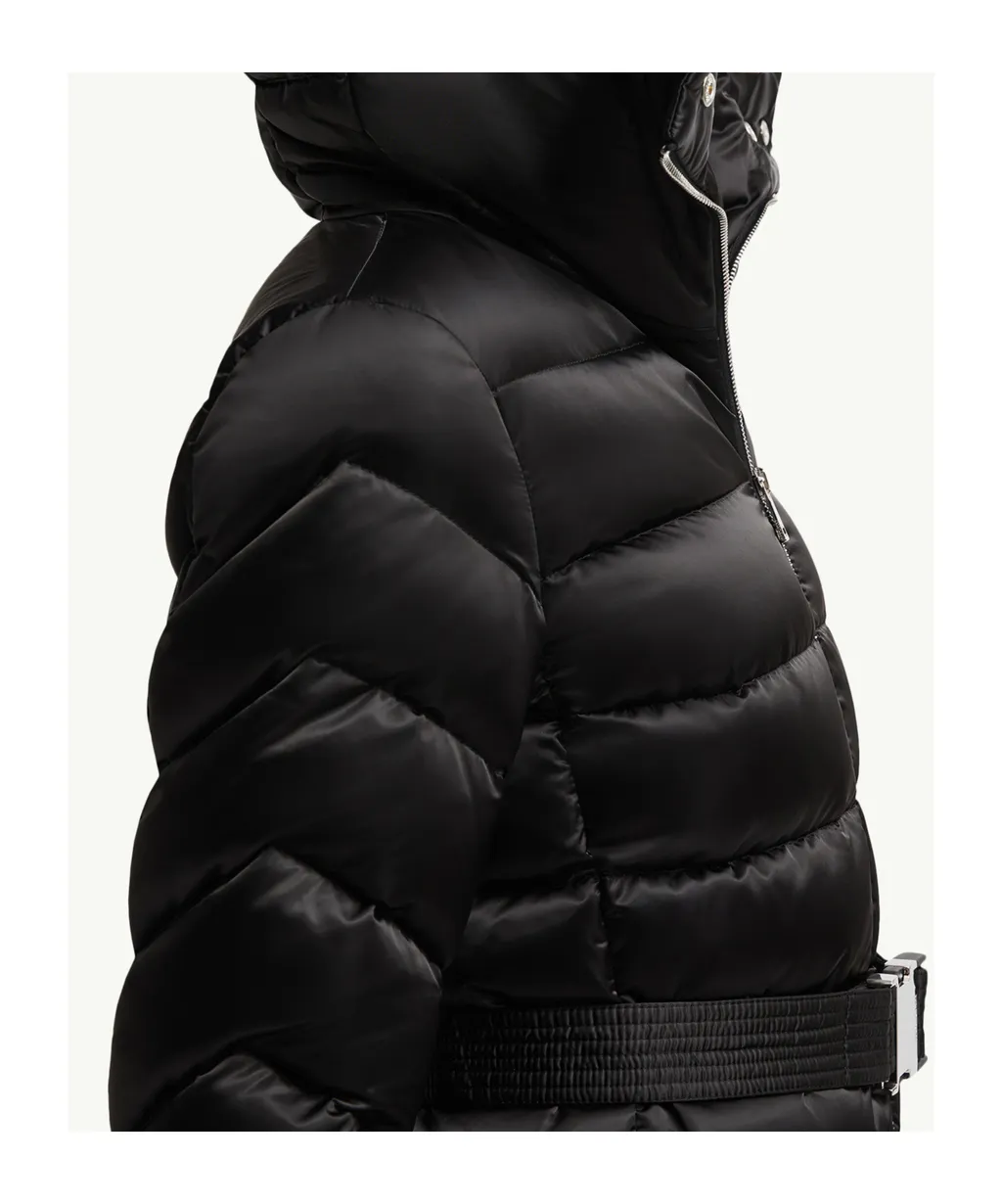 Moncler Cupidone Hooded Shearling-Trimmed Short Padded Jacket