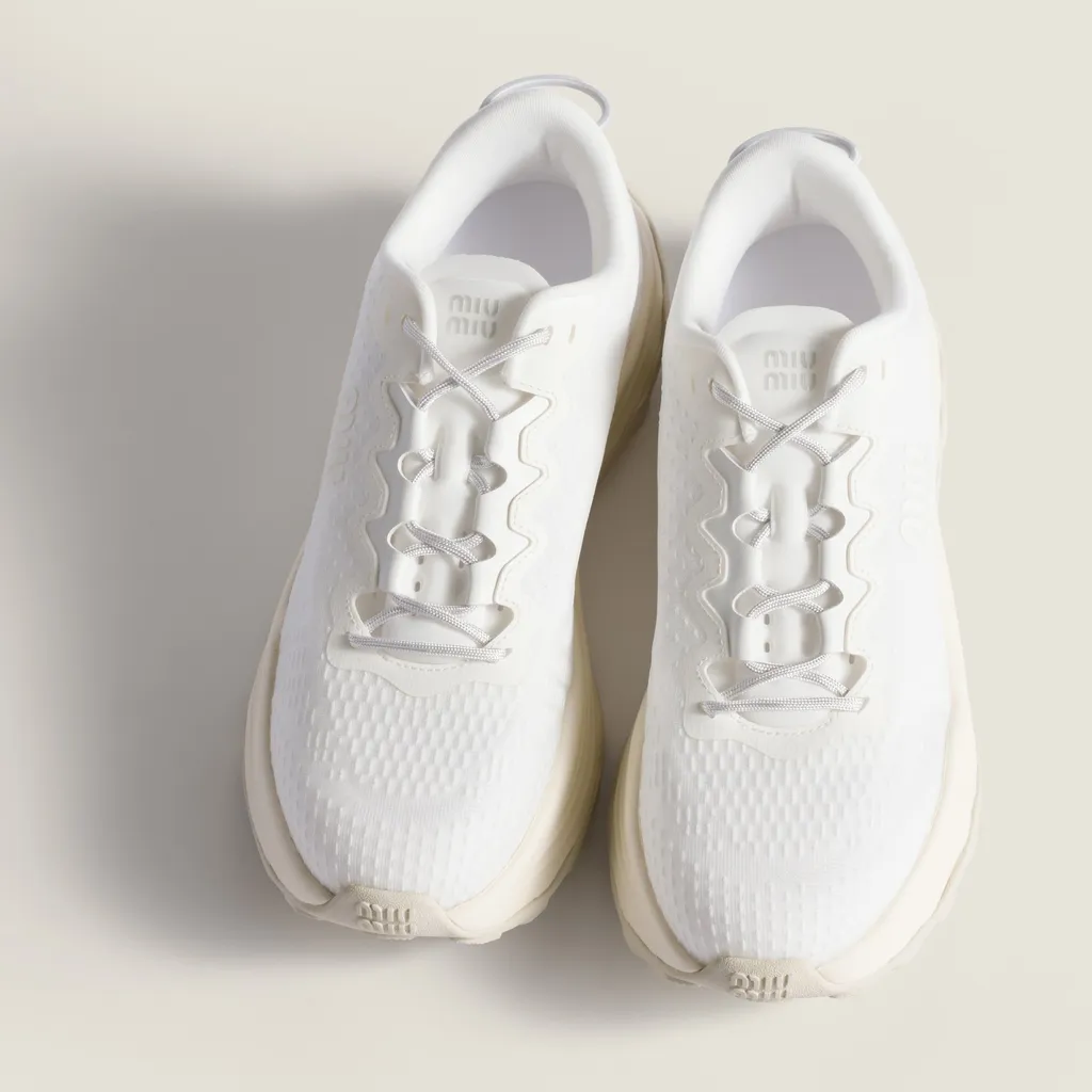 Miu Miu Logo-Printed Lace-Up Sneakers