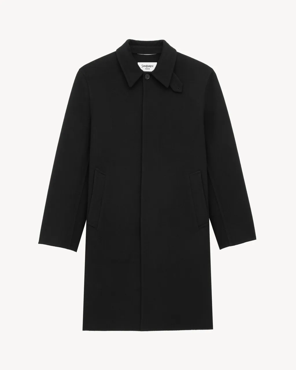 Saint Laurent Button Detailed Knee-Length Coat