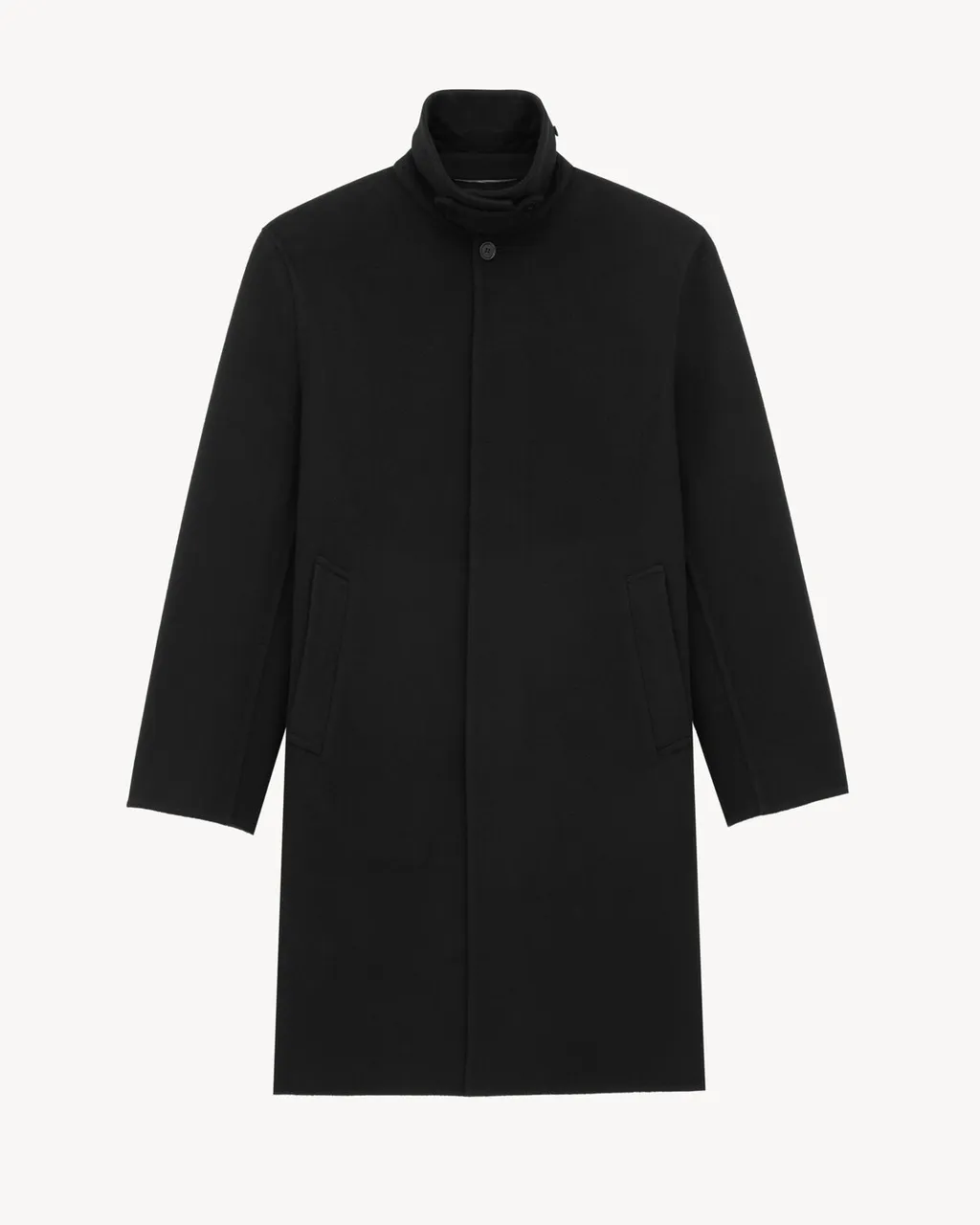 Saint Laurent Button Detailed Knee-Length Coat