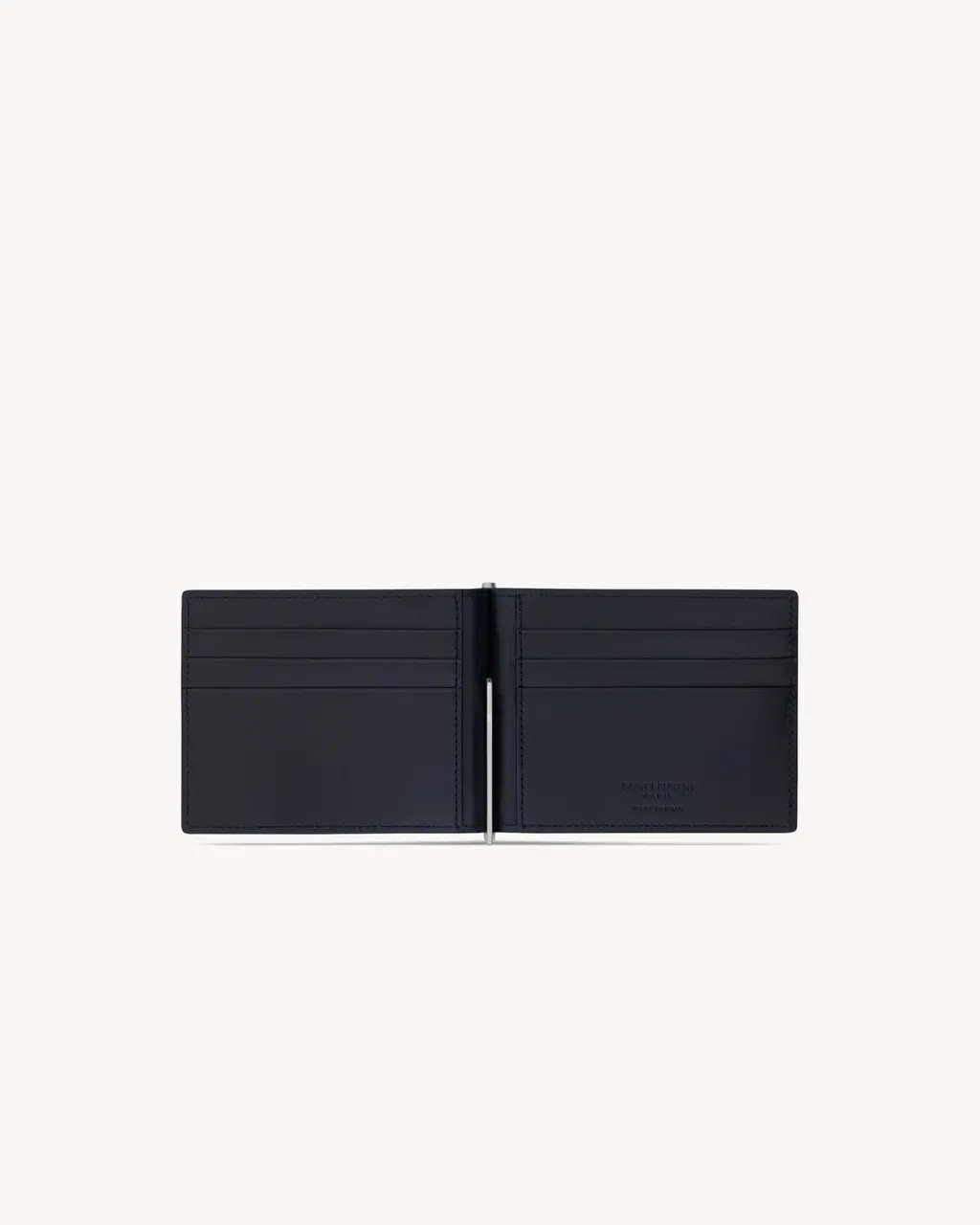 Saint Laurent Paris Bill Clip Wallet In Smooth Leather