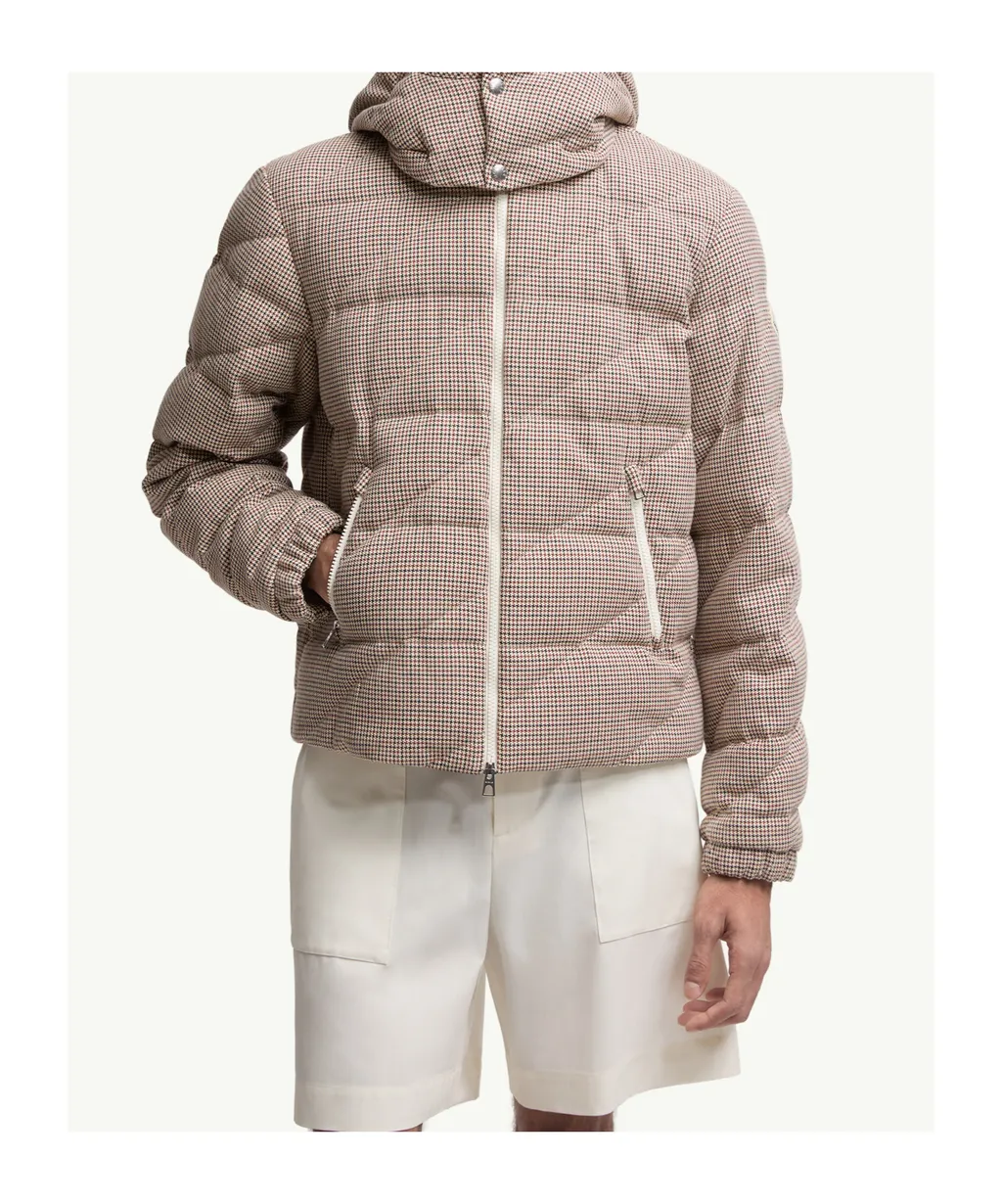 Psyllos Wool Blend Hooded Short Down Jacket
