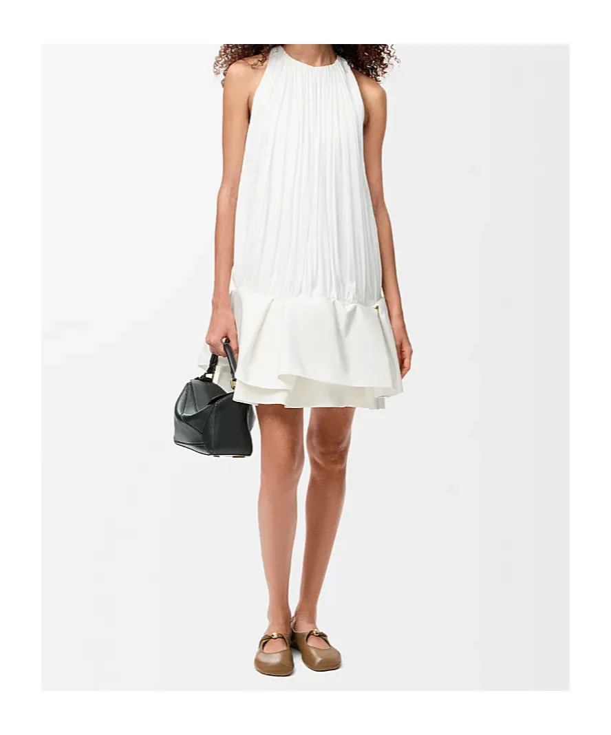 Flamenco Pleated Ruffled Mini Dress