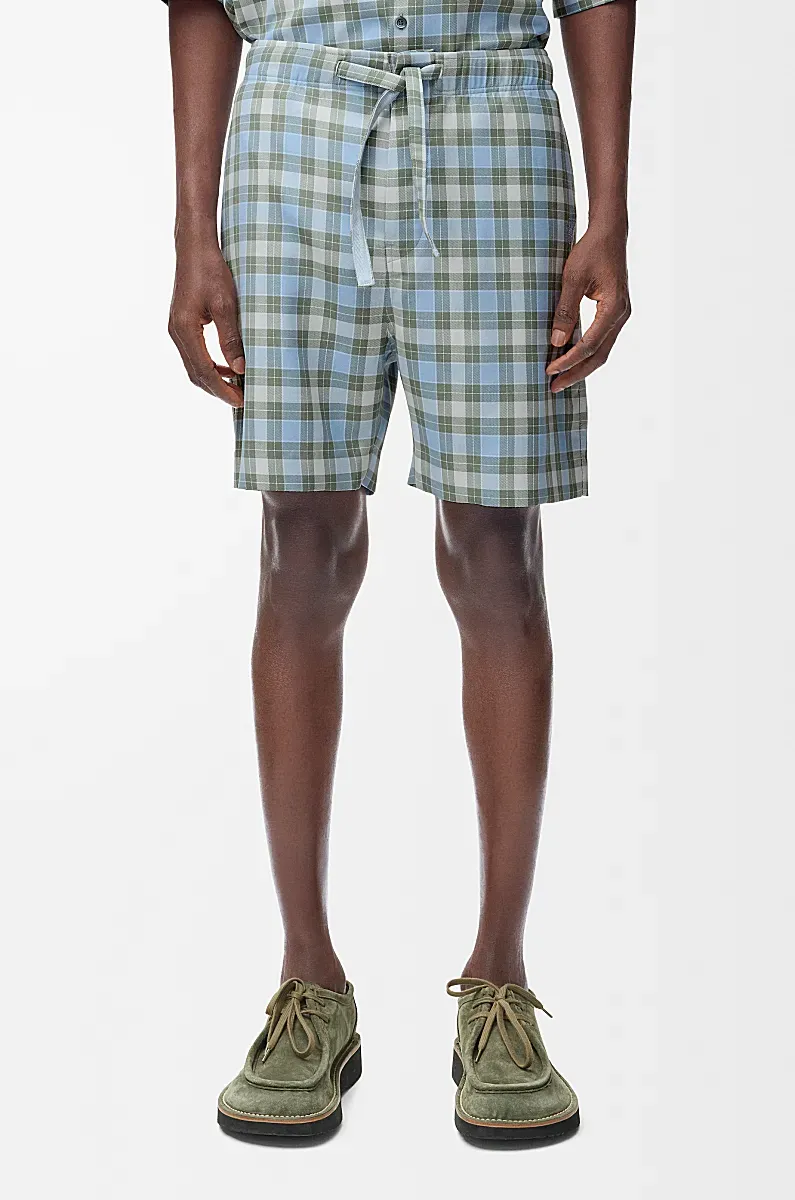 Loewe Checked Elastic Waist Shorts