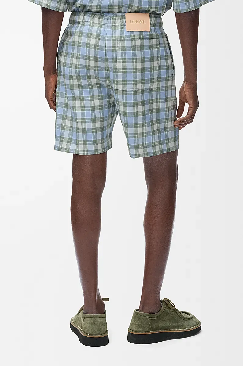 Loewe Checked Elastic Waist Shorts