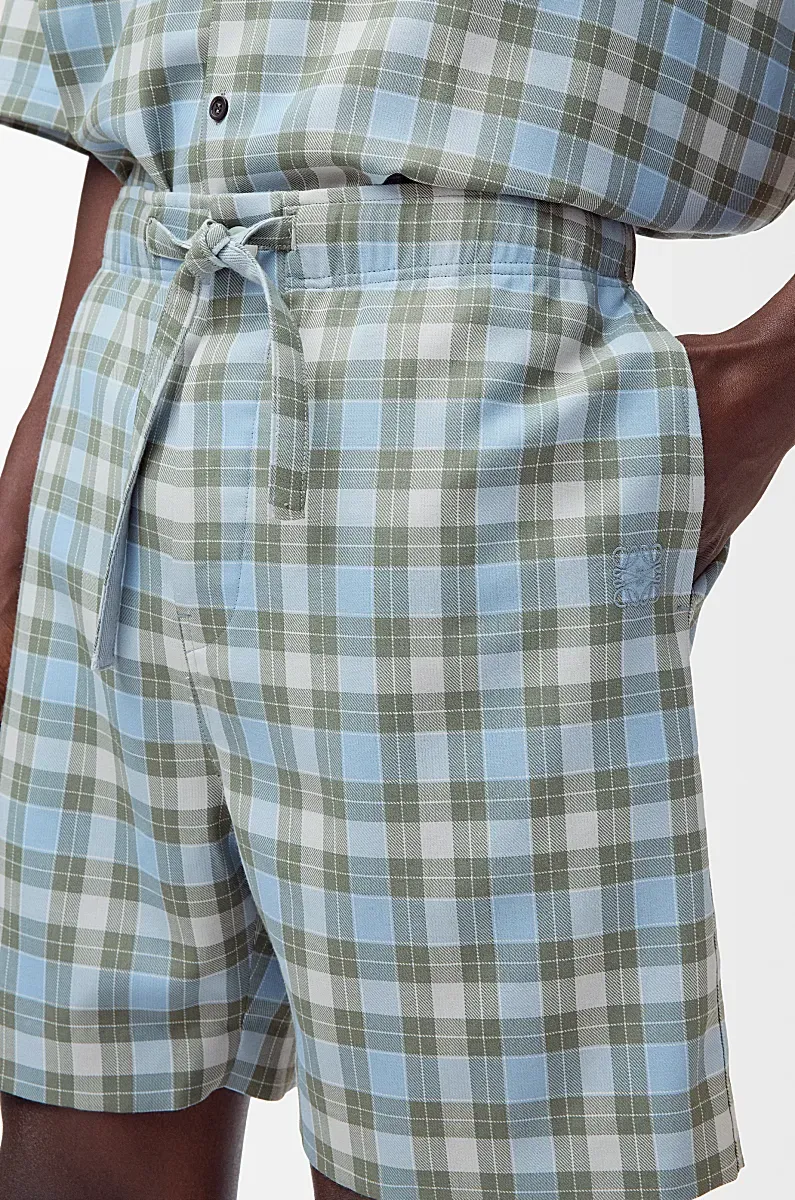 Loewe Checked Elastic Waist Shorts