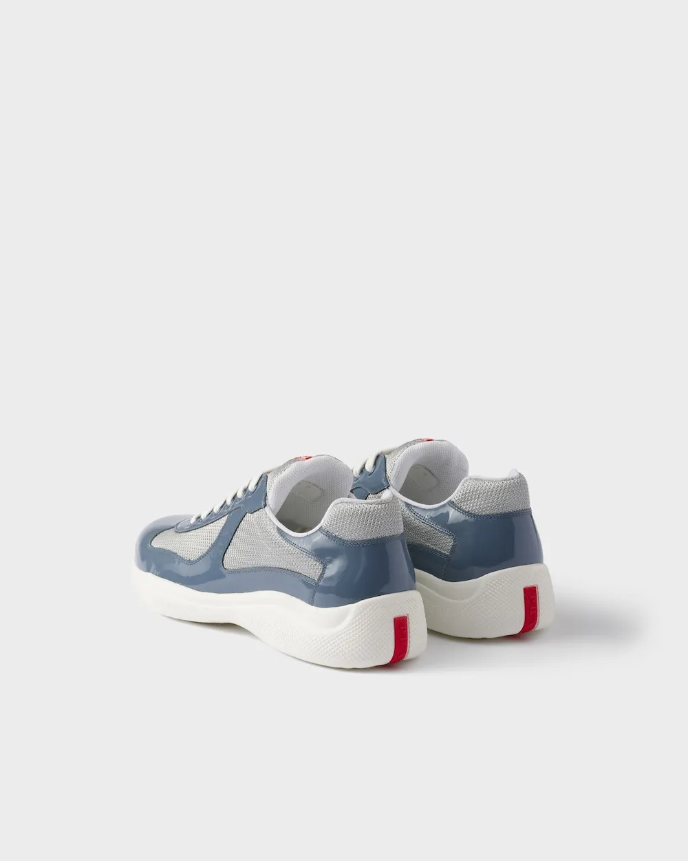 Patent Leather And Technical Fabric Prada America's Cup Sneakers