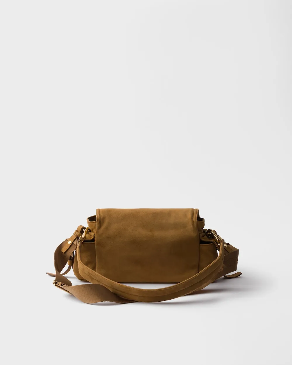 Prada Explore Medium Suede Shoulder Bag