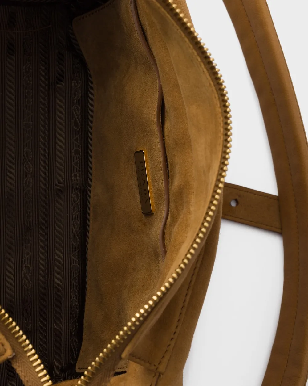 Prada Explore Medium Suede Shoulder Bag
