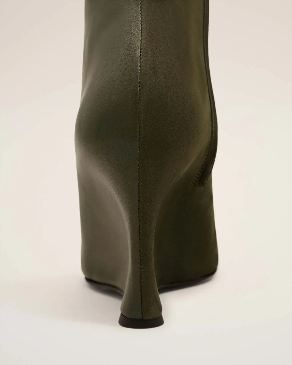 Square Toe Wedge Ankle Boots