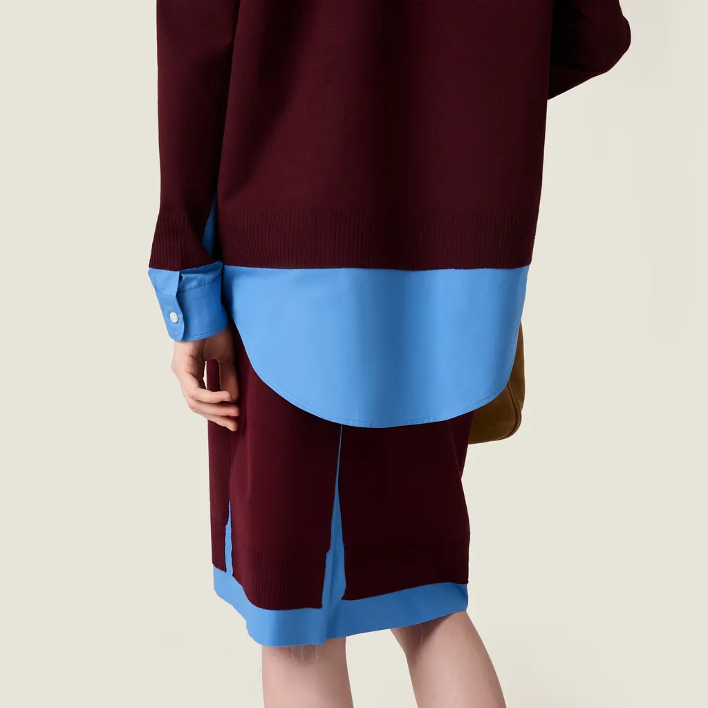 Embroidered-Logo Split Midi Skirt
