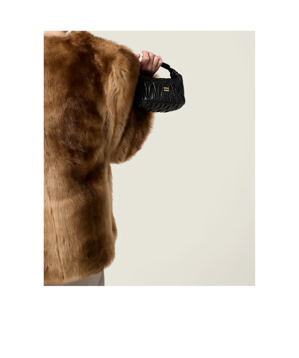 Pochette En Cuir Nappa Matelassé