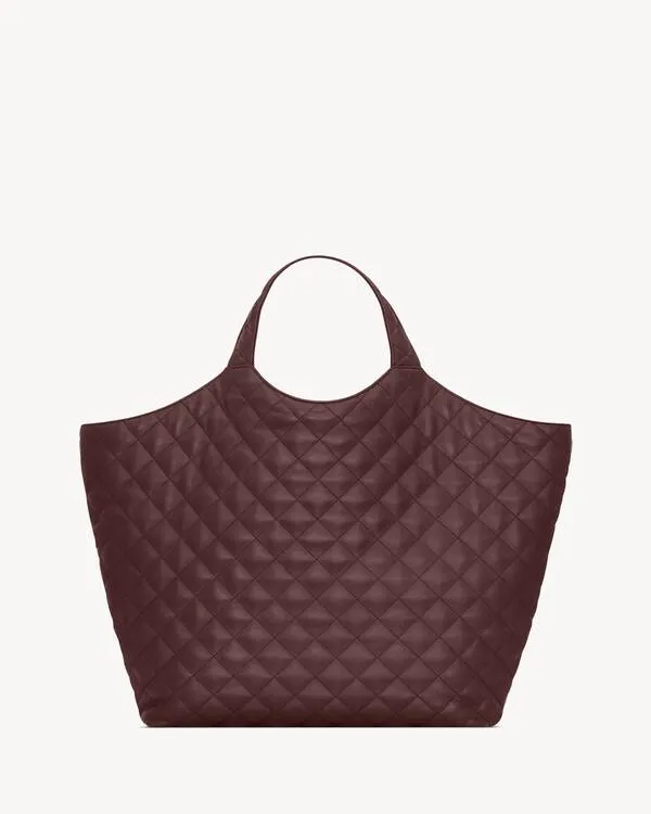 Saint Laurent Icare Logo Plaque Quilted Tote Bag