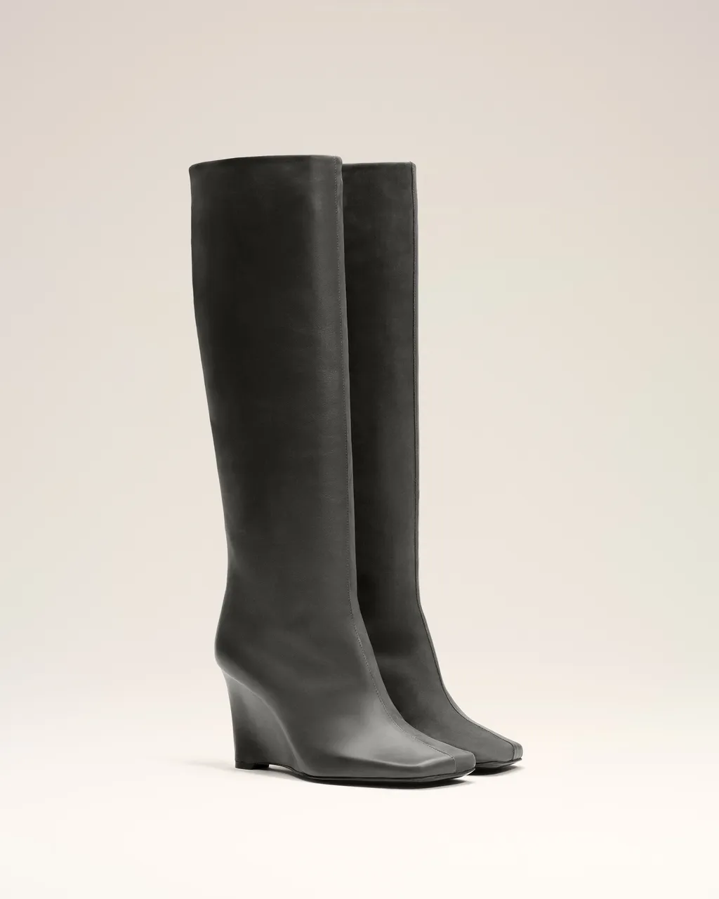 Ami Paris Bicolor Wedge Knee-High Boots