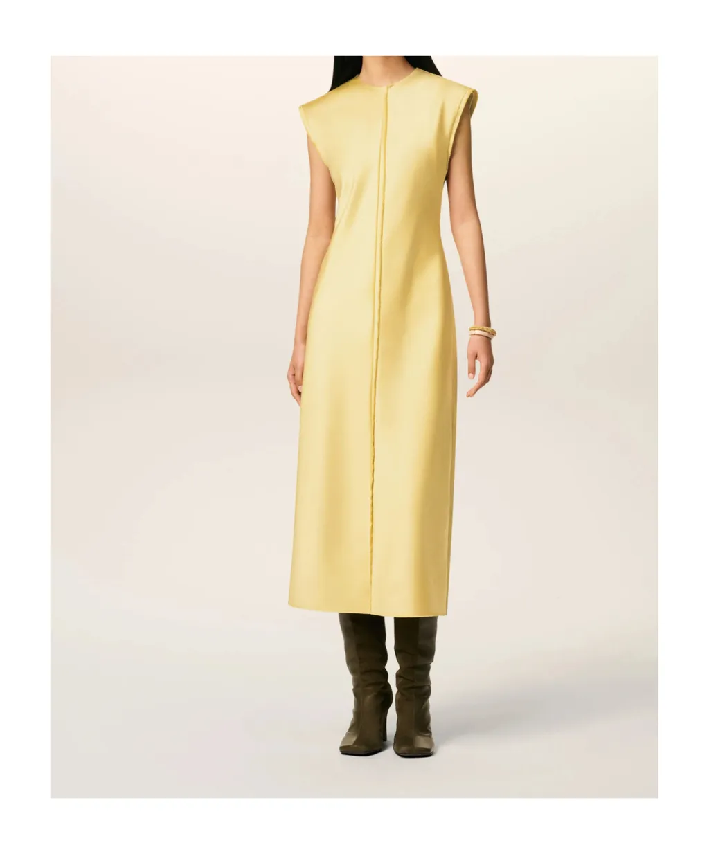 Ami Paris Raw Edge Detailed Midi Dress