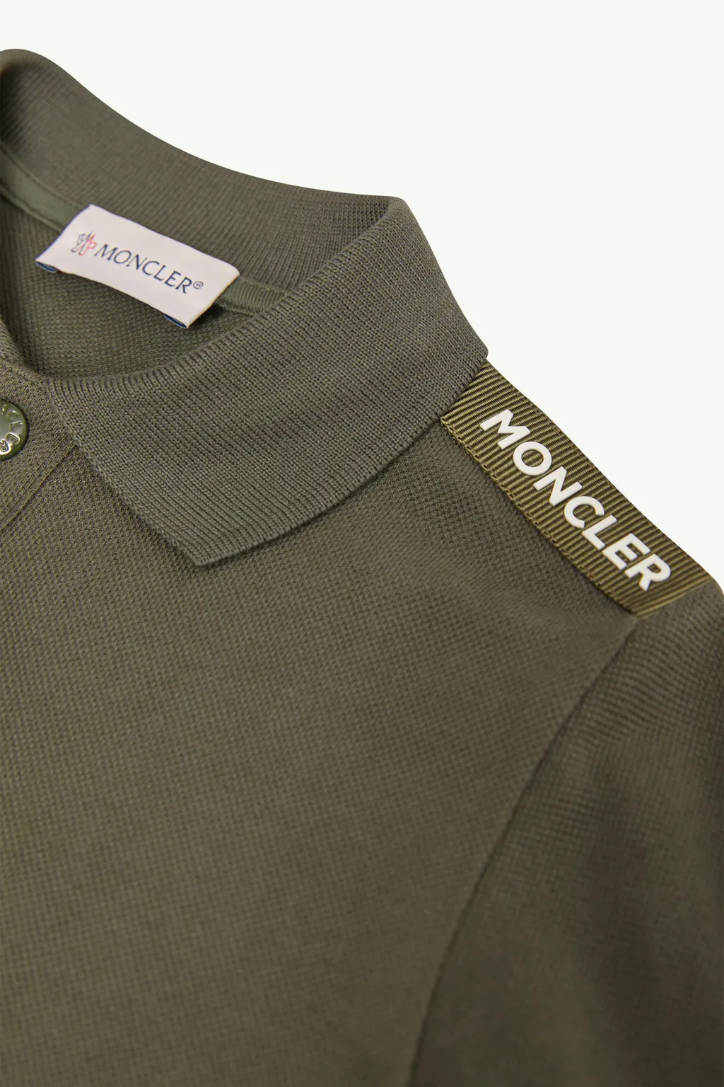 Moncler Enfant Logo Patch Long-Sleeved Polo Shirt