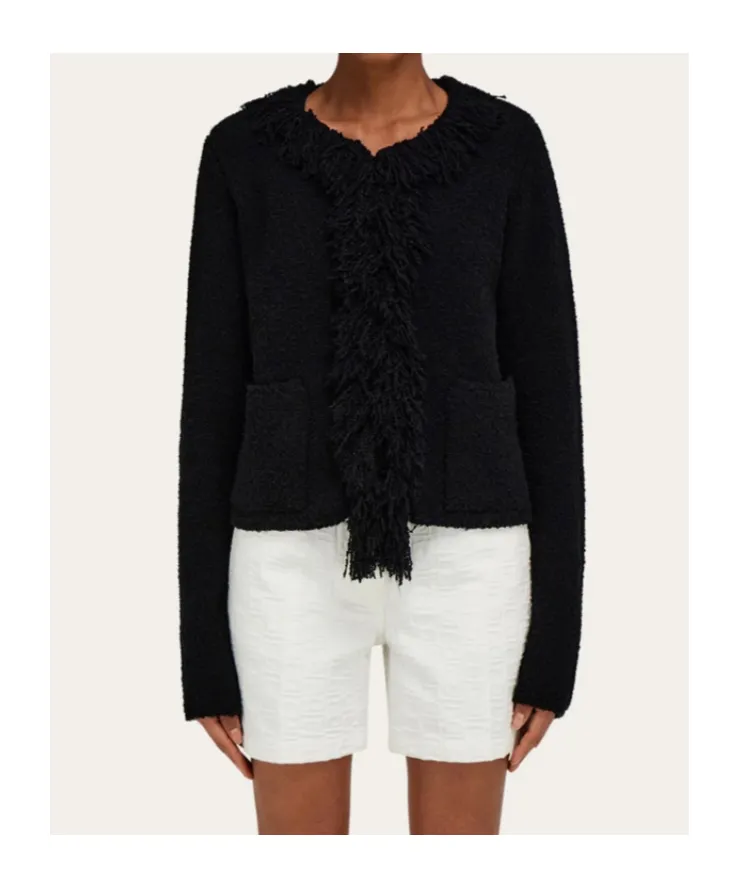 Cardigan With Fringe Detail