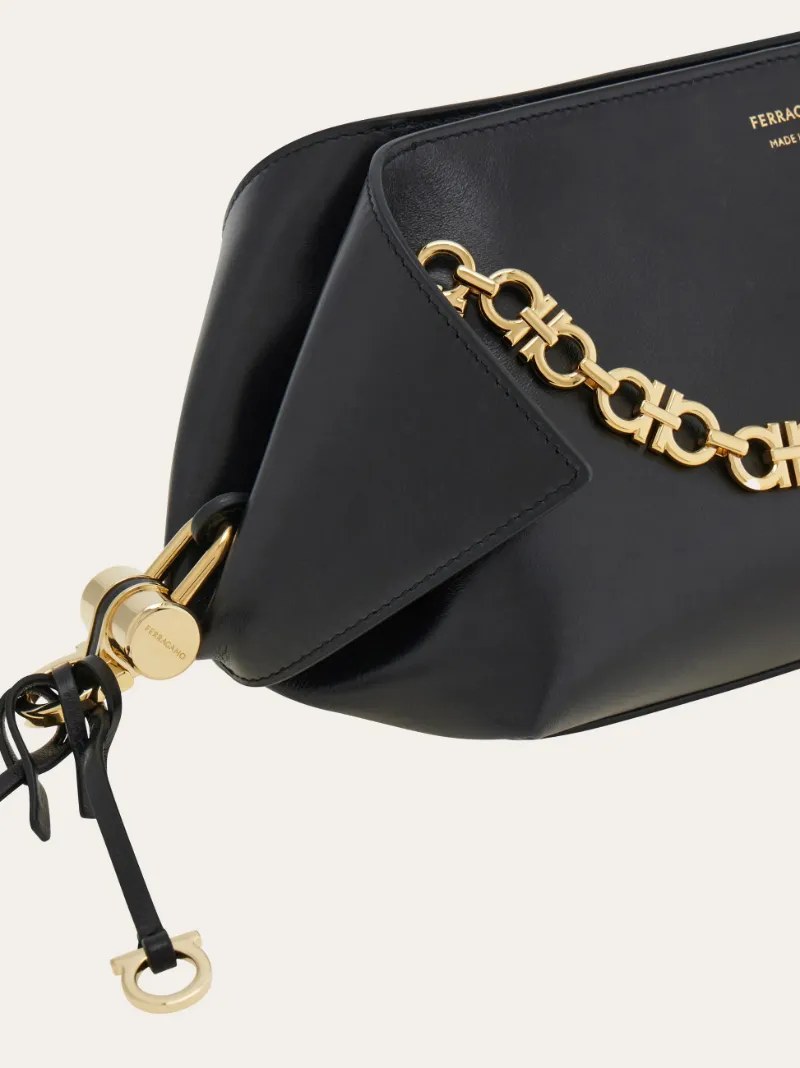 Ferragamo Logo Printed Chain-Linked Shoulder Bag