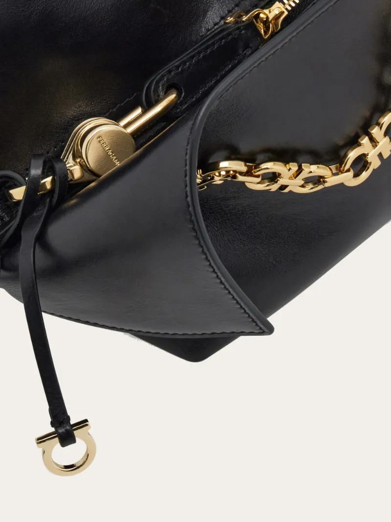 Ferragamo Logo Printed Chain-Linked Shoulder Bag