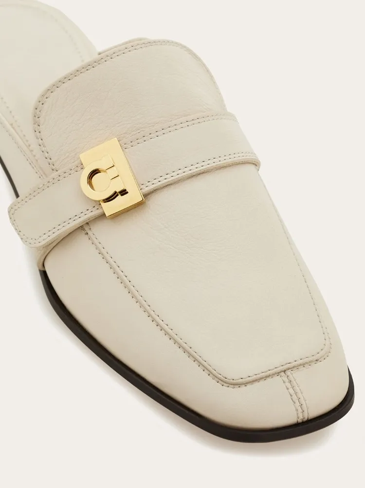 Hug Buckle Loafer Mule