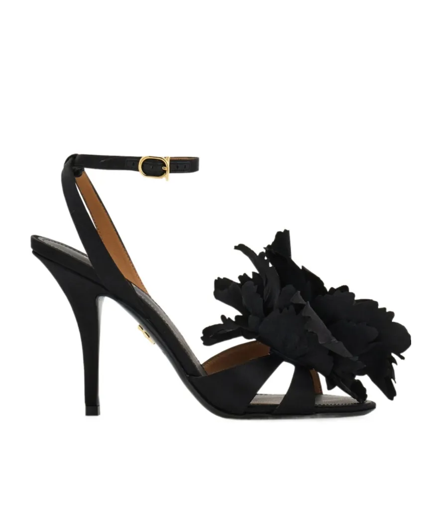 Flower Embellished High Heel Sandal