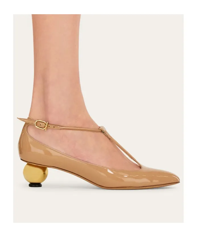 Ball-Heel T-Strap High Heels