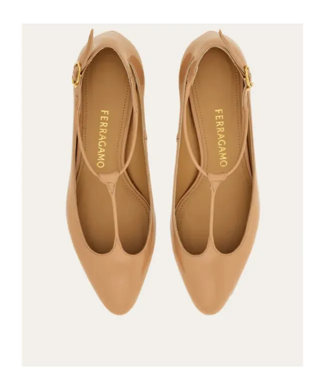Ball-Heel T-Strap High Heels