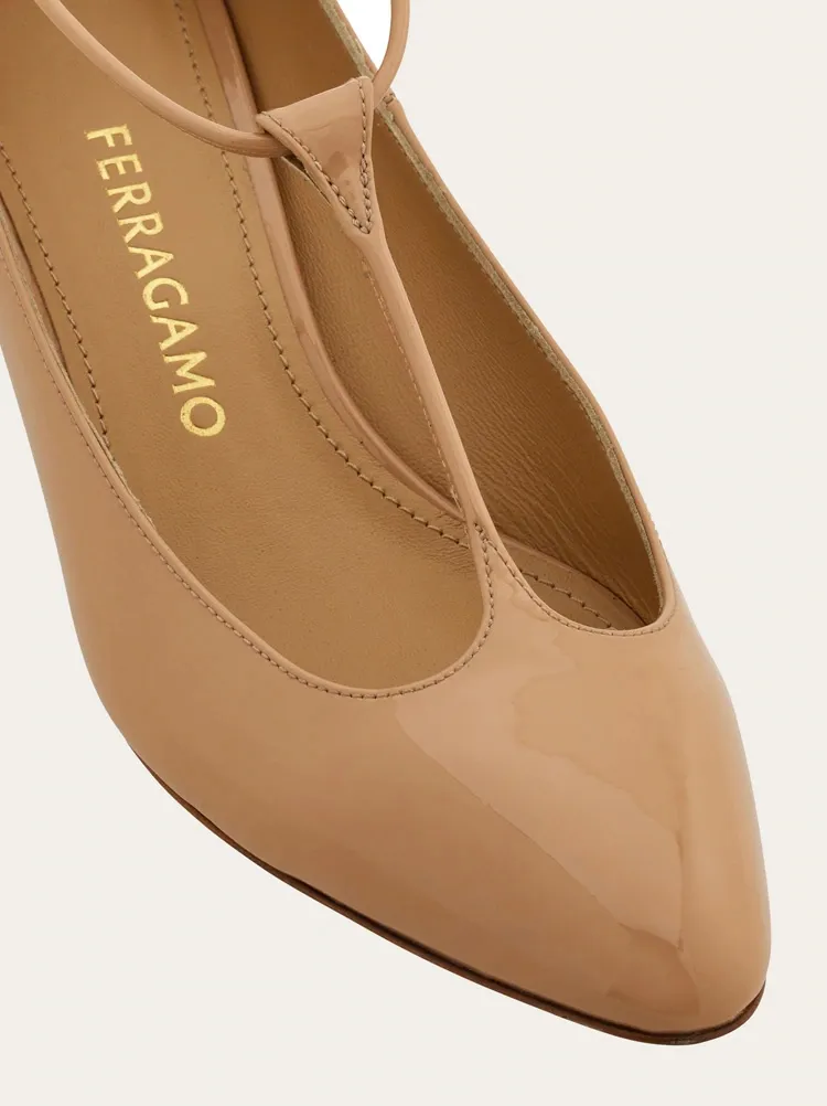 Ball-Heel T-Strap High Heels