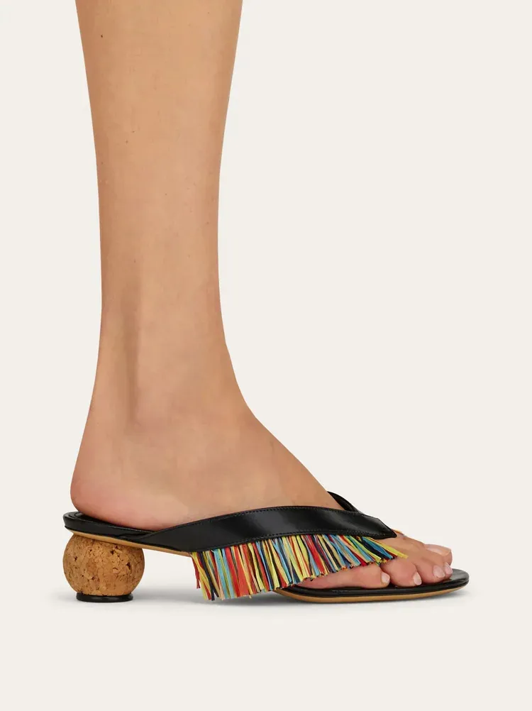 Fringed Thong Sandal